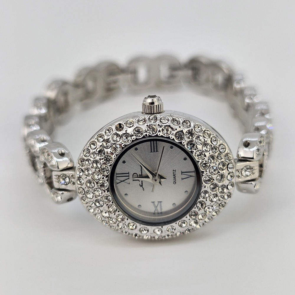 Jean‎ Dousset Women's Watch 22MM Gray Dial Gray Bracelet Band 7.25" New Battery